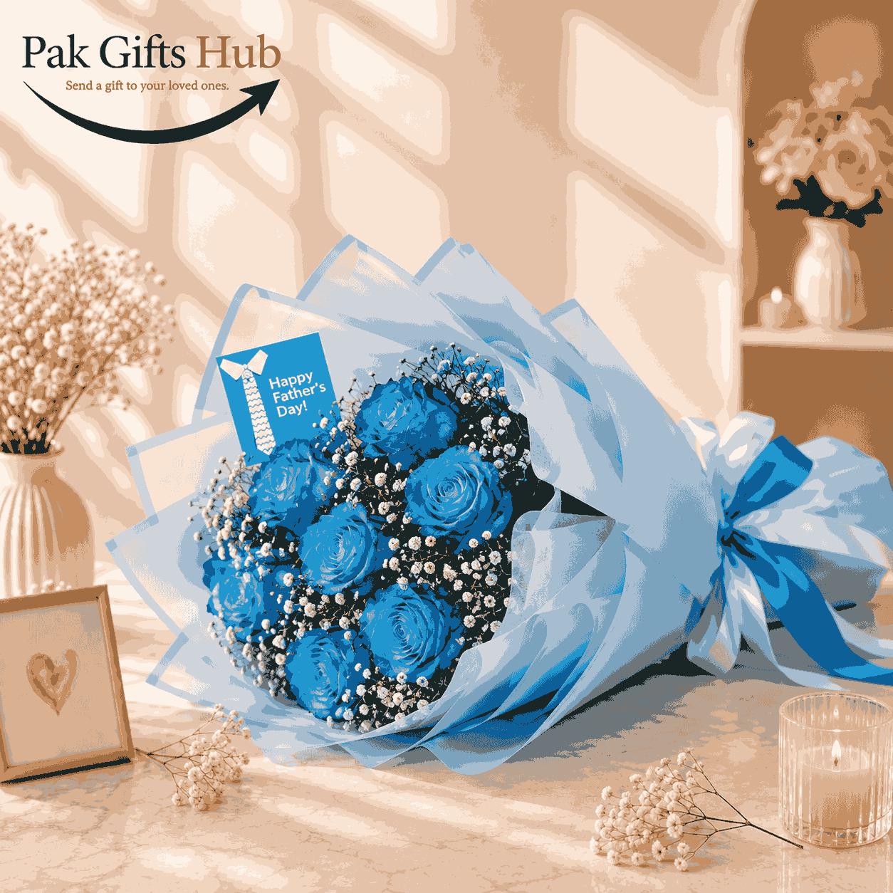 Blue Rose Father’s Day Bouquet