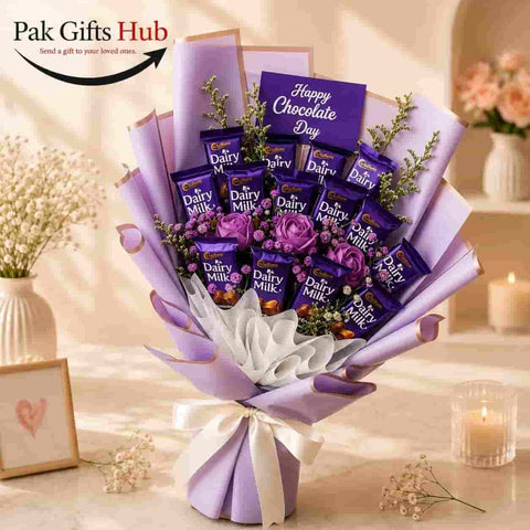 Chocolate Day Dairy Milk Chocolate Bouquet