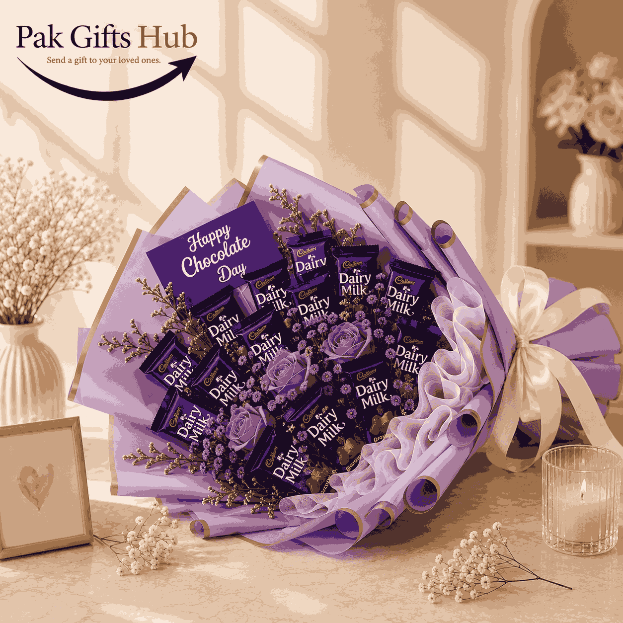 Chocolate Day Dairy Milk Chocolate Bouquet