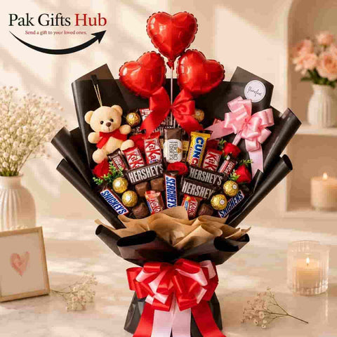 Chocolate & Teddy Gift Bouquet