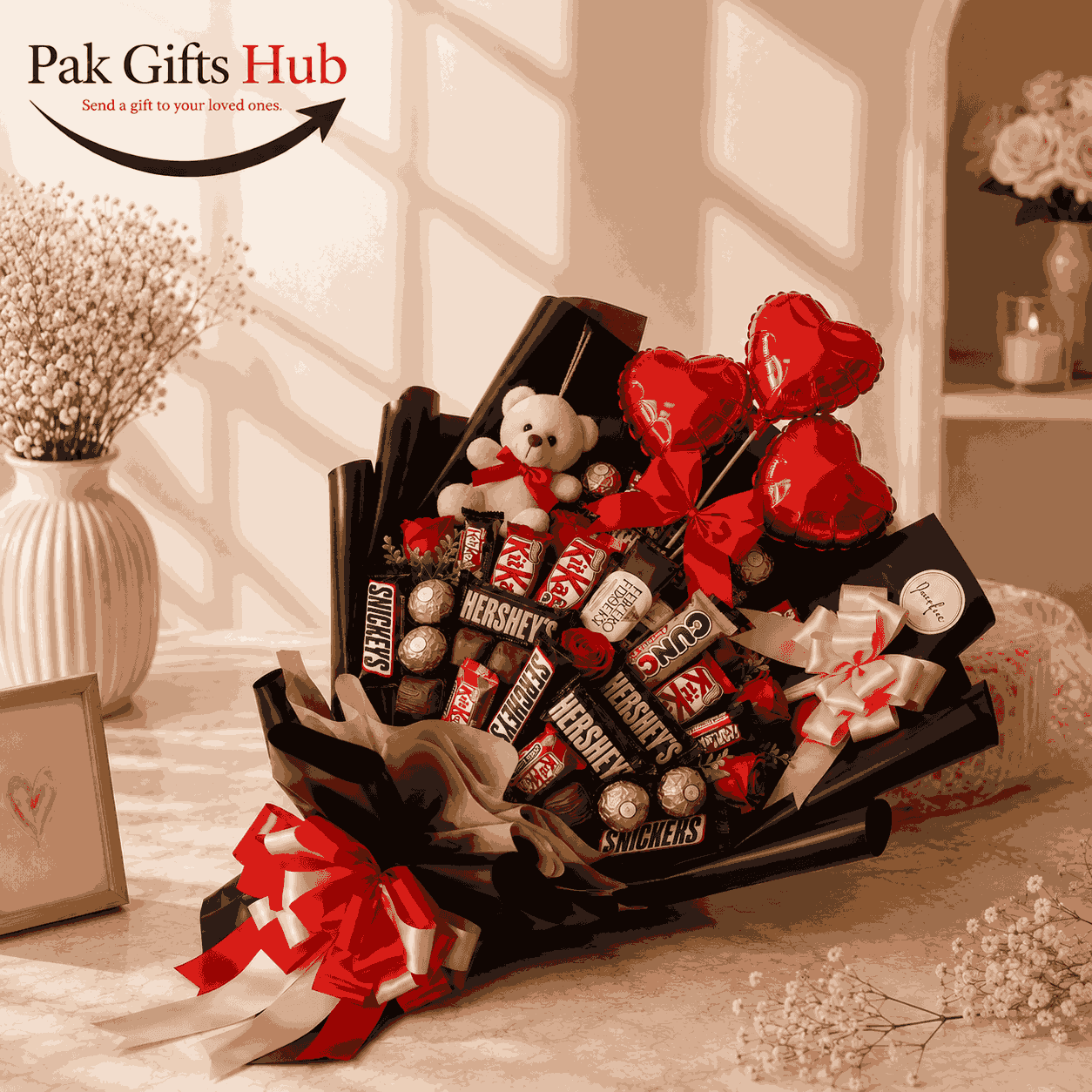 Chocolate & Teddy Gift Bouquet