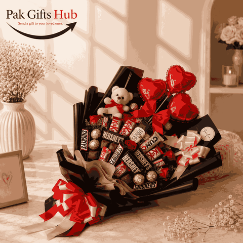 Chocolate & Teddy Gift Bouquet