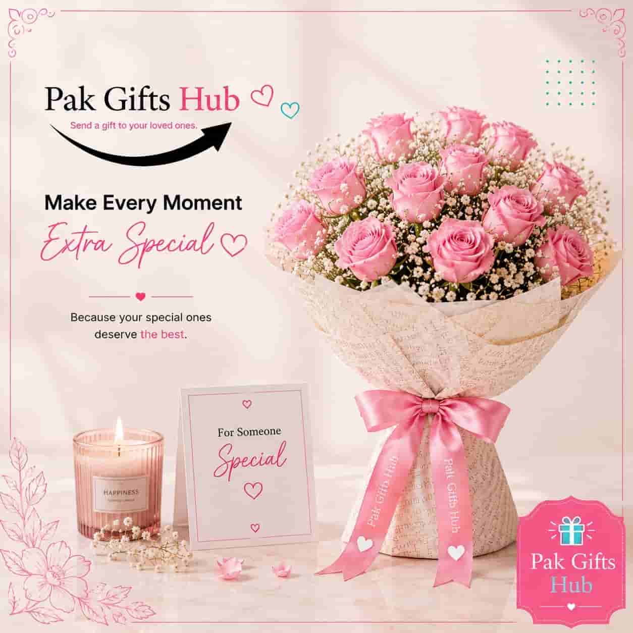 Pink Elegance Rose Bouquet