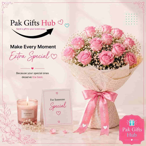 Pink Elegance Rose Bouquet