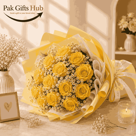 Golden Yellow Rose Bouquet