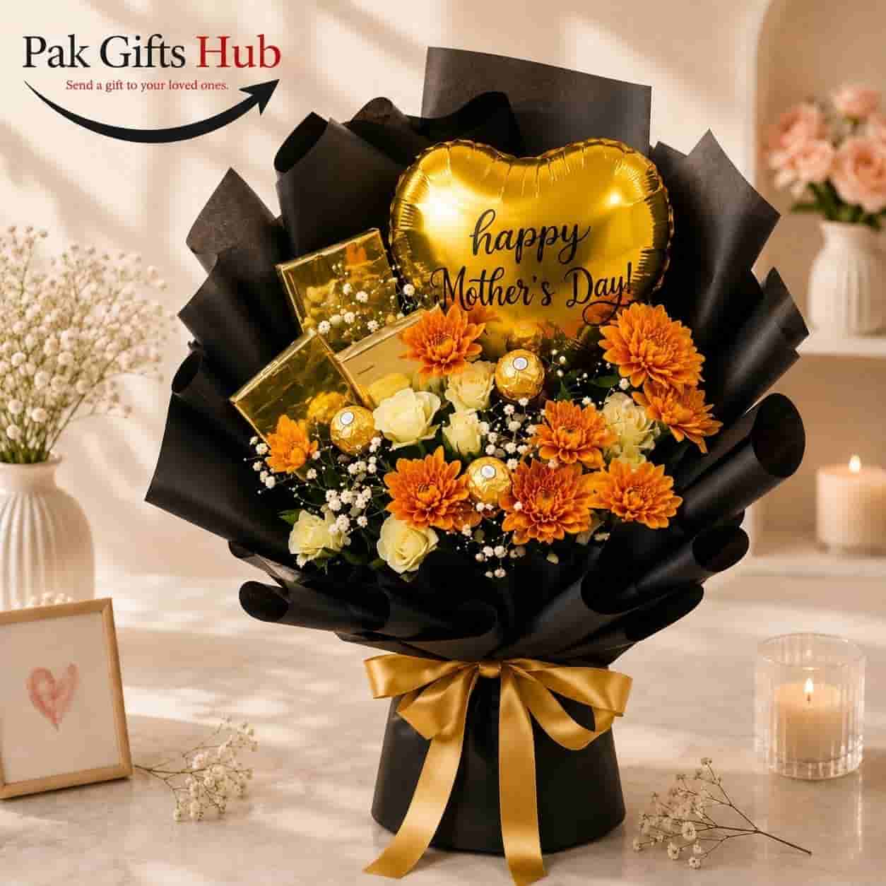 Flower & Chocolate Gift Bouquet