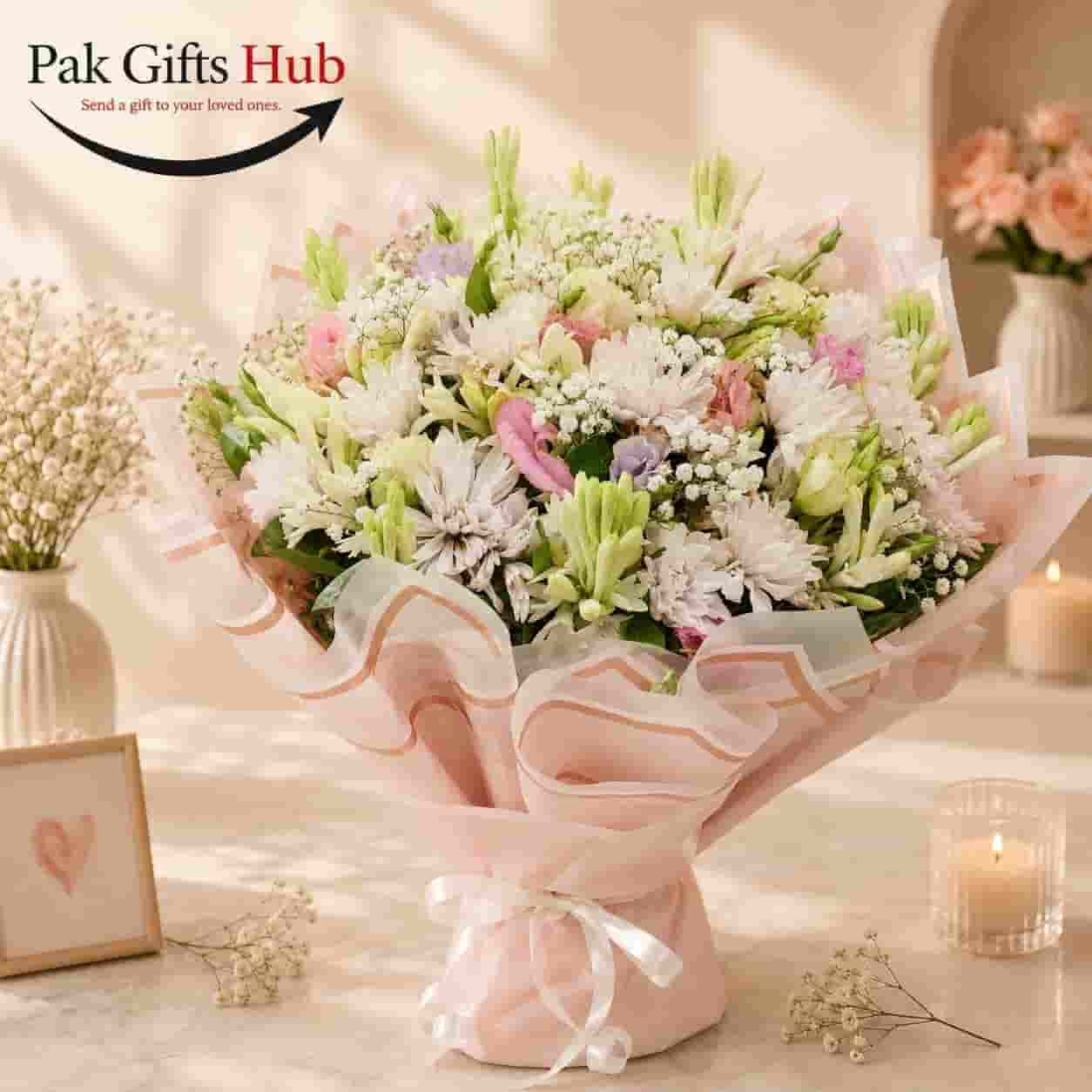 Pastel Mixed Flower Bouquet