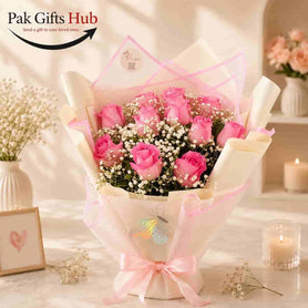 Pink Rose Bouquet