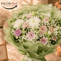 Pink & White Chrysanthemum Bouquet