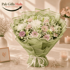 Pink & White Chrysanthemum Bouquet