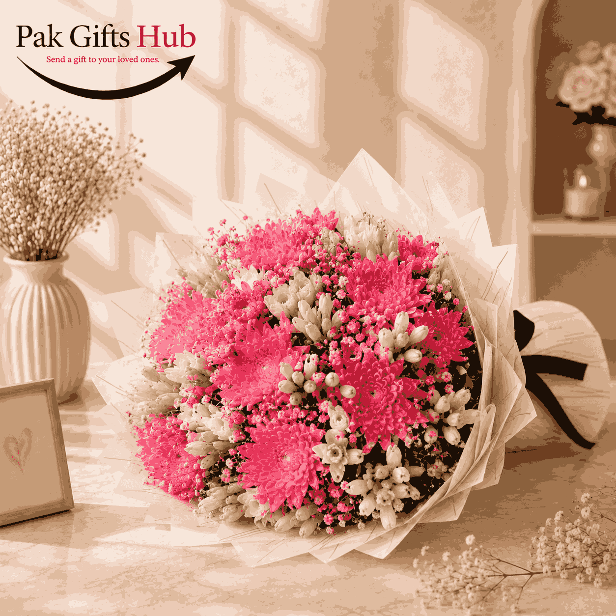 Pretty Pink Flower Bouquet