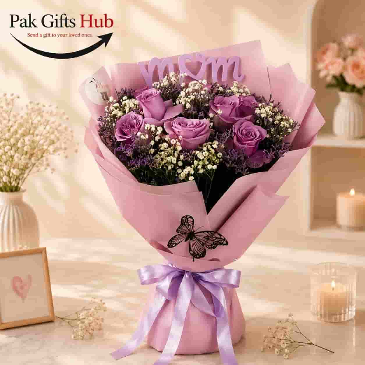 Purple Rose Mom Bouquet