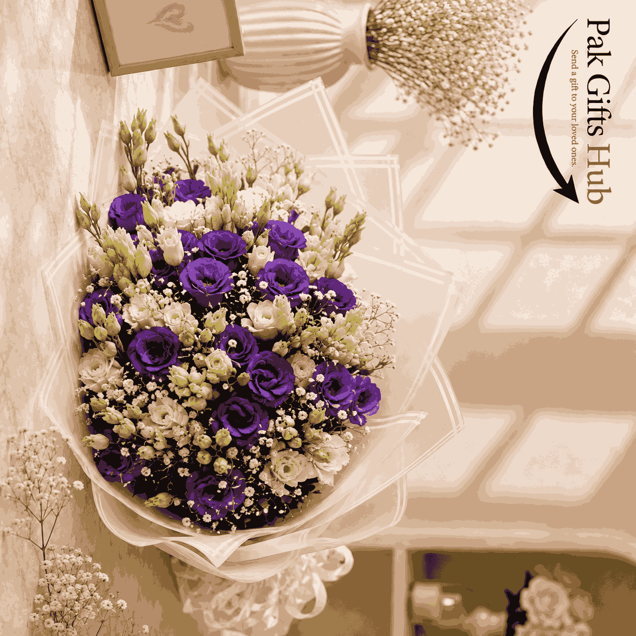 Purple Fresh Flower Bouquet