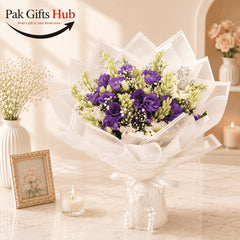 Purple Fresh Flower Bouquet