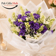 Purple Fresh Flower Bouquet