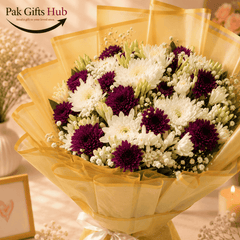 Purple & White Flower Bouquet