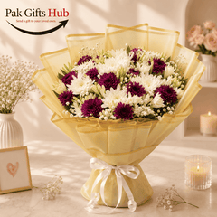 Purple & White Flower Bouquet