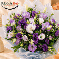 Purple & White Mixed Flower Bouquet