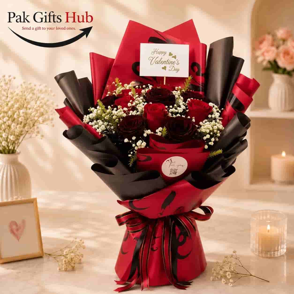 Valentine Red Rose Bouquet