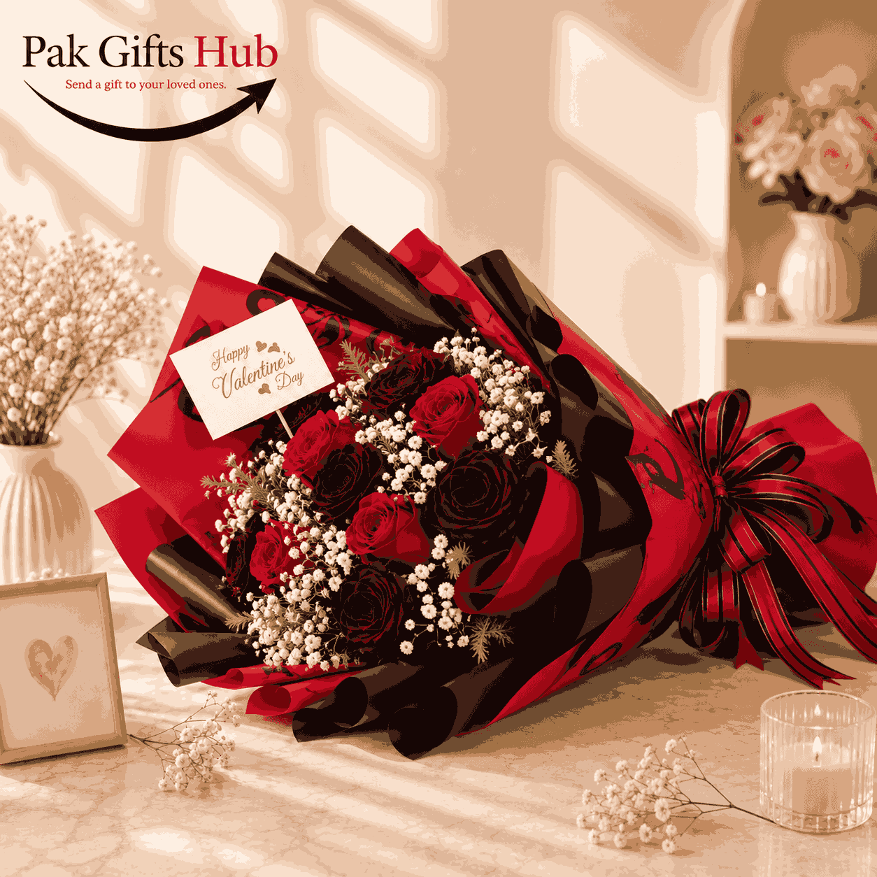 Valentine Red Rose Bouquet